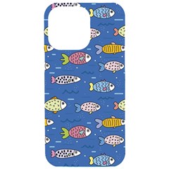 Sea Fish Blue Submarine Animals Patteen Iphone 15 Pro Max Black Uv Print Pc Hardshell Case by Maspions