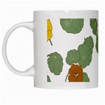 Nasturtium Flowers Plant Leaves White Mug Left