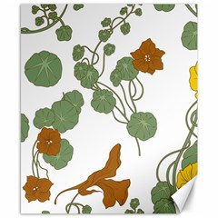 Nasturtium Flowers Plant Leaves Canvas 8  X 10  by Ndabl3x