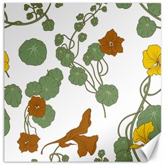 Nasturtium Flowers Plant Leaves Canvas 12  X 12  by Ndabl3x