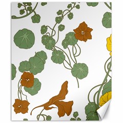 Nasturtium Flowers Plant Leaves Canvas 20  X 24  by Ndabl3x