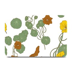 Nasturtium Flowers Plant Leaves Plate Mats by Ndabl3x