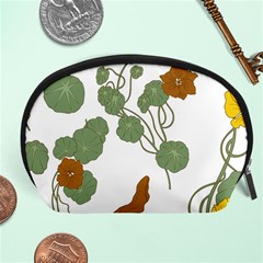 Nasturtium Flowers Plant Leaves Accessory Pouch (large) by Ndabl3x