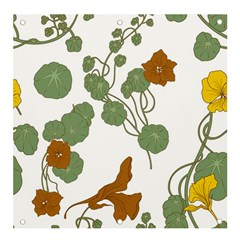 Nasturtium Flowers Plant Leaves Banner And Sign 4  X 4  by Ndabl3x