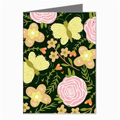 Flowers Rose Blossom Pattern Greeting Card