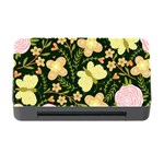 Flowers Rose Blossom Pattern Memory Card Reader with CF Front