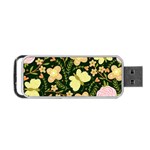 Flowers Rose Blossom Pattern Portable USB Flash (Two Sides) Front