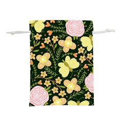 Flowers Rose Blossom Pattern Lightweight Drawstring Pouch (m) by Ndabl3x