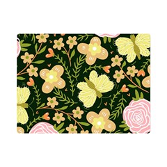 Flowers Rose Blossom Pattern Premium Plush Fleece Blanket (mini) by Ndabl3x