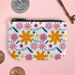 Pattern Background Vintage Floral Mini Coin Purse by Ndabl3x