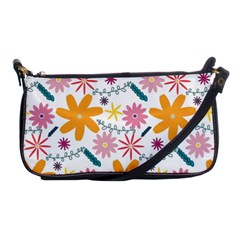 Pattern Background Vintage Floral Shoulder Clutch Bag by Ndabl3x