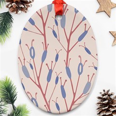 Abstract Pattern Floral Branches Ornament (oval)