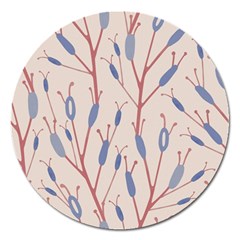 Abstract Pattern Floral Branches Magnet 5  (round) by Ndabl3x