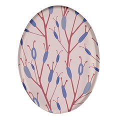 Abstract Pattern Floral Branches Oval Glass Fridge Magnet (4 Pack) by Ndabl3x