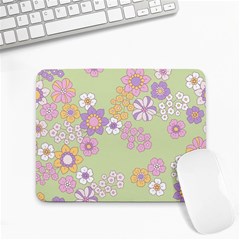 Pattern Background Vintage Floral Small Mousepad by Ndabl3x