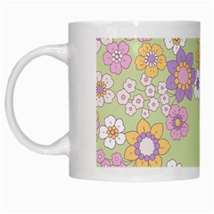 Pattern Background Vintage Floral White Mug by Ndabl3x