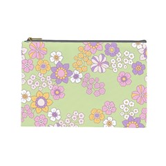 Pattern Background Vintage Floral Cosmetic Bag (large)