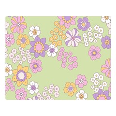 Pattern Background Vintage Floral Two Sides Premium Plush Fleece Blanket (large) by Ndabl3x