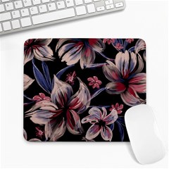 Flowers Floral Pattern Design Large Mousepad by Ndabl3x