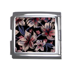 Flowers Floral Pattern Design Mega Link Italian Charm (18mm) by Ndabl3x