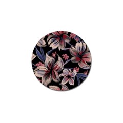 Flowers Floral Pattern Design Golf Ball Marker (4 Pack) by Ndabl3x