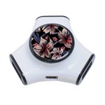 Flowers Floral Pattern Design 3-Port USB Hub Front