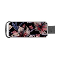 Flowers Floral Pattern Design Portable Usb Flash (two Sides) by Ndabl3x