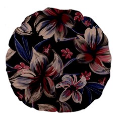 Flowers Floral Pattern Design Large 18  Premium Flano Round Cushions by Ndabl3x