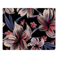 Flowers Floral Pattern Design Two Sides Premium Plush Fleece Blanket (large) by Ndabl3x