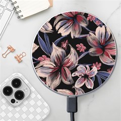 Flowers Floral Pattern Design Wireless Fast Charger(white) by Ndabl3x