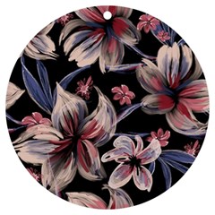 Flowers Floral Pattern Design Uv Print Acrylic Ornament Round by Ndabl3x