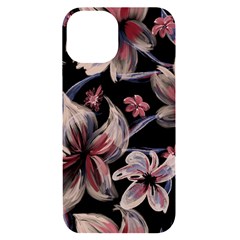 Flowers Floral Pattern Design Iphone 14 Black Uv Print Case by Ndabl3x