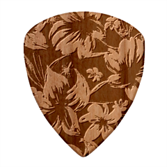 Flowers Floral Pattern Design Wood Guitar Pick (set Of 10) by Ndabl3x