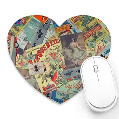 Paper Scattered Vintage Heart Mousepad by Ndabl3x