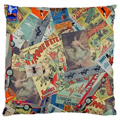 Paper Scattered Vintage Large Cushion Case (one Side) by Ndabl3x