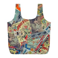 Paper Scattered Vintage Full Print Recycle Bag (l) by Ndabl3x