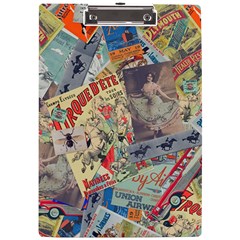 Paper Scattered Vintage A4 Acrylic Clipboard by Ndabl3x