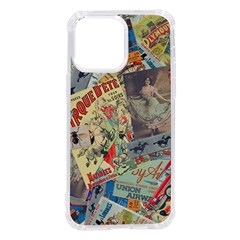 Paper Scattered Vintage Iphone 14 Pro Max Tpu Uv Print Case by Ndabl3x