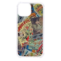 Paper Scattered Vintage Iphone 13 Mini Tpu Uv Print Case by Ndabl3x