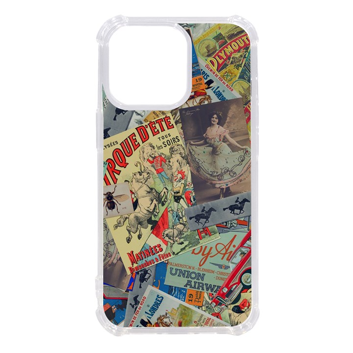 Paper Scattered Vintage iPhone 13 Pro TPU UV Print Case