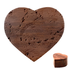 Paper Scattered Vintage Heart Wood Jewelry Box