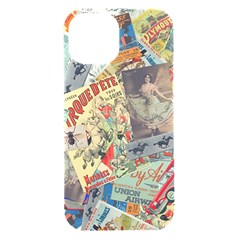 Paper Scattered Vintage Iphone 15 Black Uv Print Pc Hardshell Case