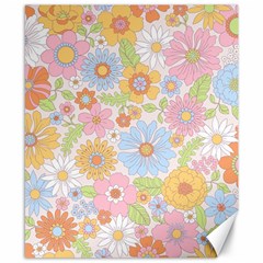 Pattern Background Vintage Floral Canvas 8  X 10 