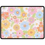 Pattern Background Vintage Floral Two Sides Fleece Blanket (Large) 80 x60  Blanket Back