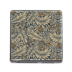 Brown Vintage Background Vintage Floral Pattern Memory Card Reader (square 5 Slot) by Ndabl3x