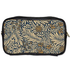 Brown Vintage Background Vintage Floral Pattern Toiletries Bag (one Side) by Ndabl3x