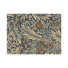 Brown Vintage Background Vintage Floral Pattern Premium Plush Fleece Blanket (mini) by Ndabl3x