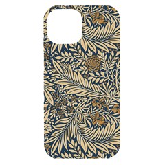 Brown Vintage Background Vintage Floral Pattern Iphone 15 Black Uv Print Pc Hardshell Case by Ndabl3x