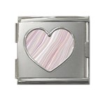 Marble Texture Marble Painting Mega Link Heart Italian Charm (18mm) Front