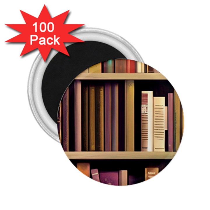 Books Bookshelves Office Fantasy Background Artwork Book Cover Apothecary Book Nook Literature Libra 2.25  Magnets (100 pack) 